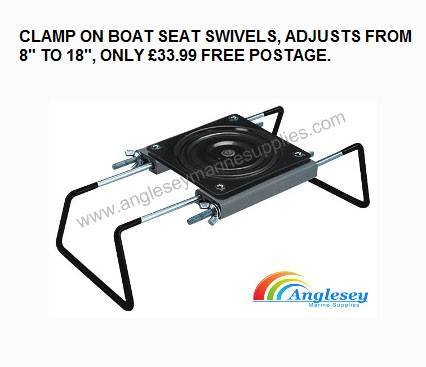 Clamp on boat seat swivel