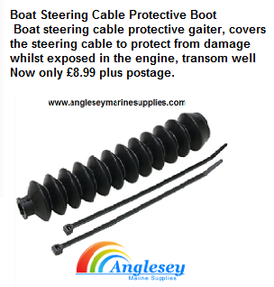 Boat steering cable protective boot