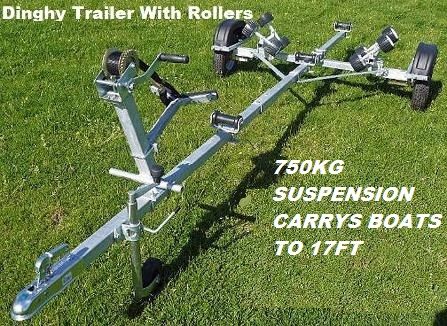 Boat Trailer With Rollers 750kg Carries Boats To 17ft