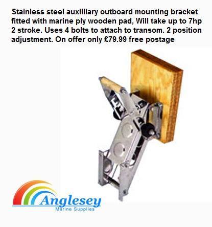 Stainless steel outboard bracket with ply pad