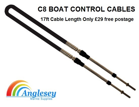 33C C8 Outboard engine control cable ultraflex 17ft