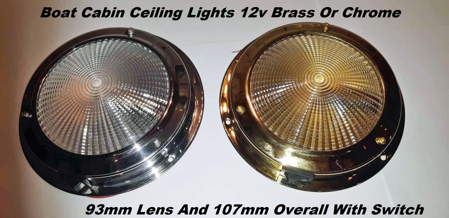 Boat Cabin Ceiling Light Stainless Brass 12v Led