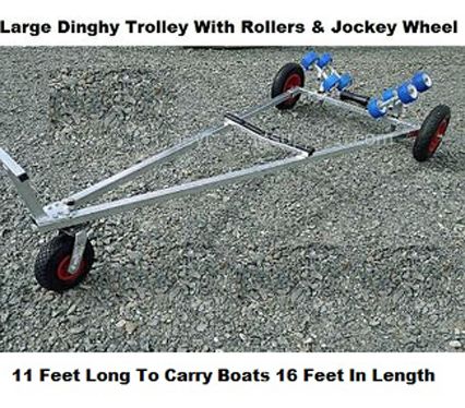 Dinghy Launch Trolley Large With Rollers