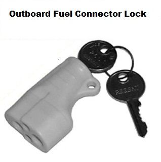 Outboard engine fuel connector lock
