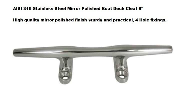 8&quot; Stainless Steel Boat Deck Mooring Cleat