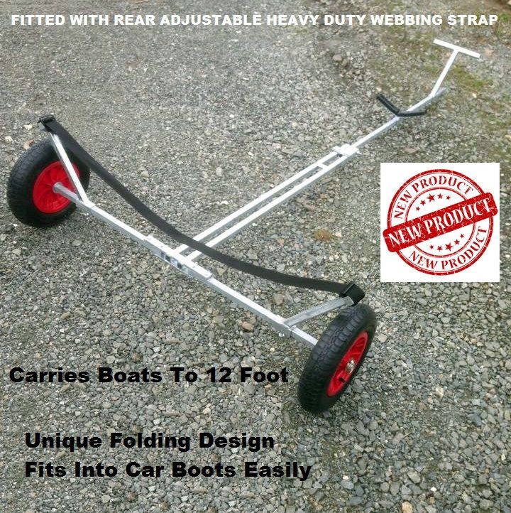 Folding Dinghy Launching Trolley With Webbing Strap