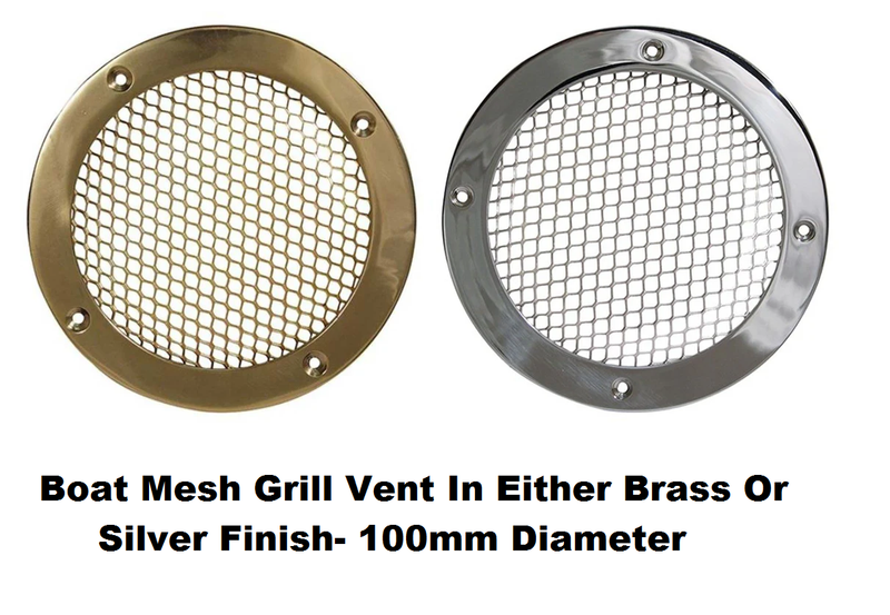 Boat Mesh Grill Vent Either Brass Or Silver Finish