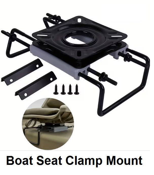 Clamp on boat seat swivel