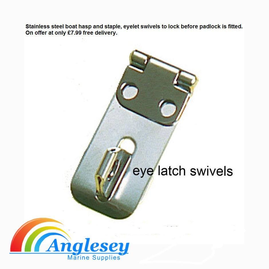 Boat cabin stainless steel hasp and staple
