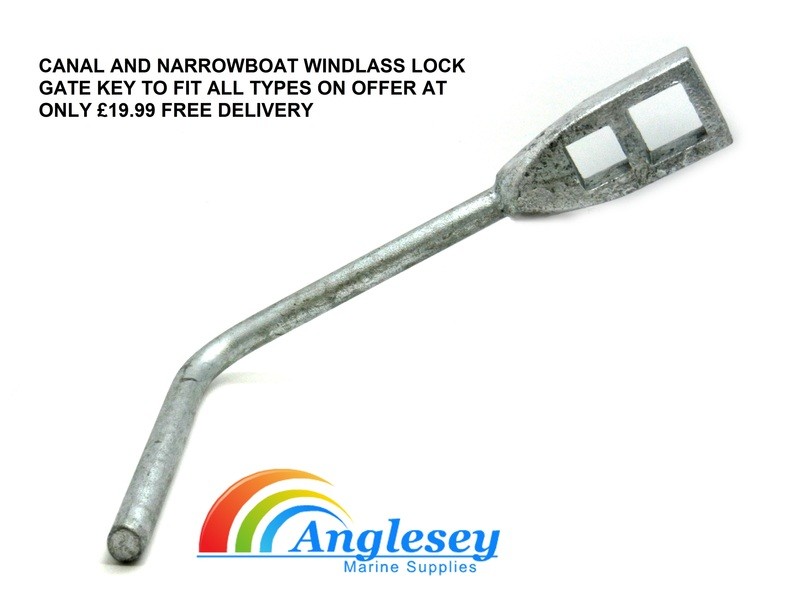Canal lock gate key windlass