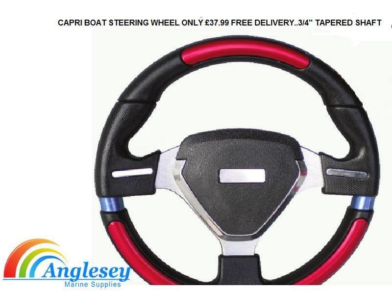 Capri boat steering wheel 3/4&quot; taper shaft