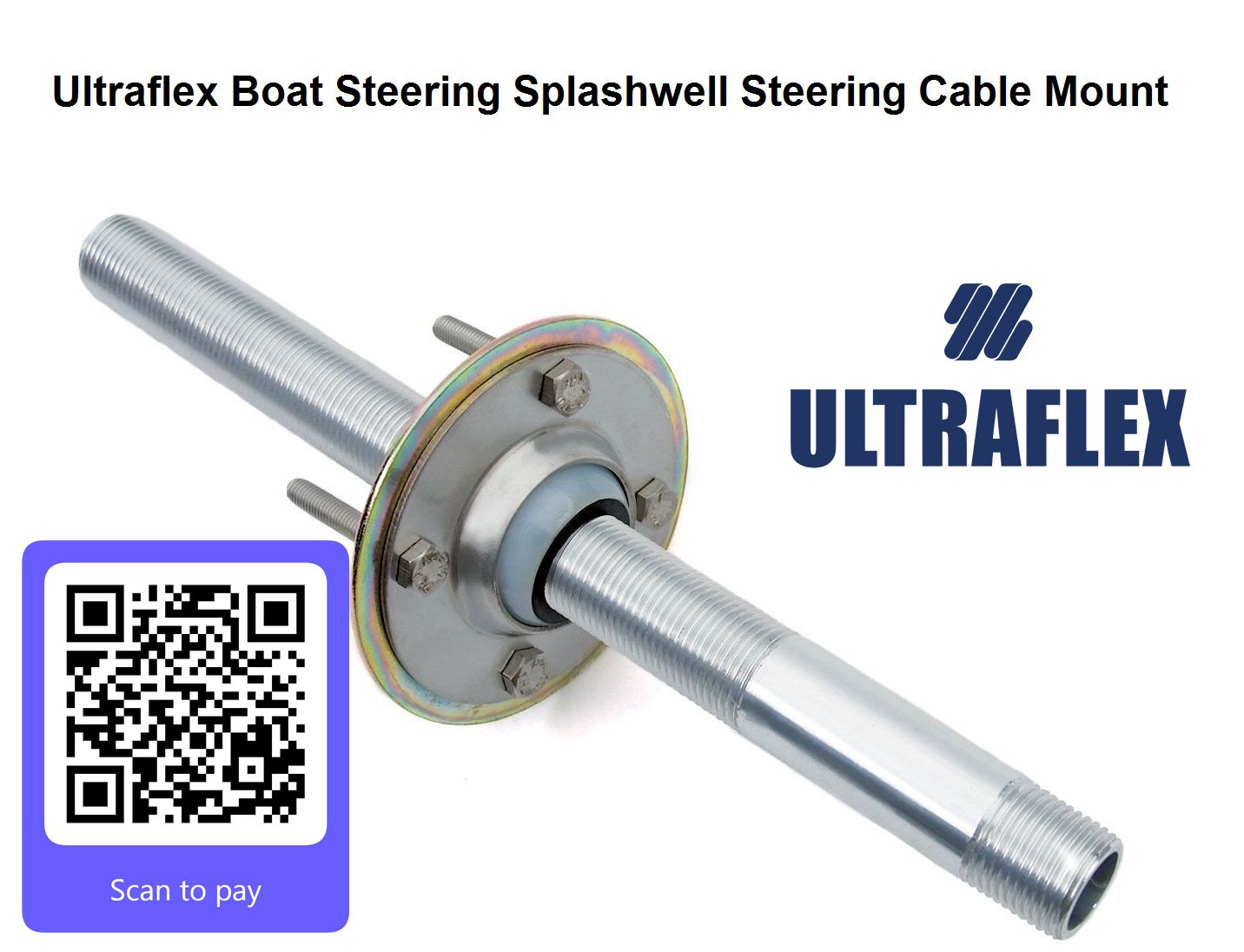 Boat steering splashwell mounting kit