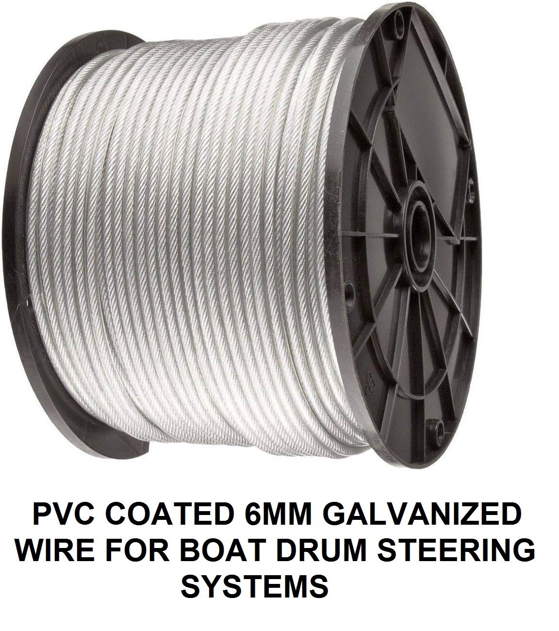 Pvc coated boat drum pulley steering cable