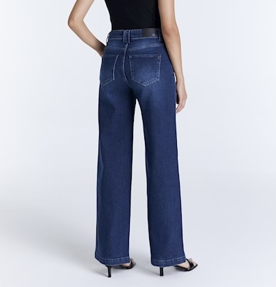 Lulu high waist wide leg jeans dark blue COJ