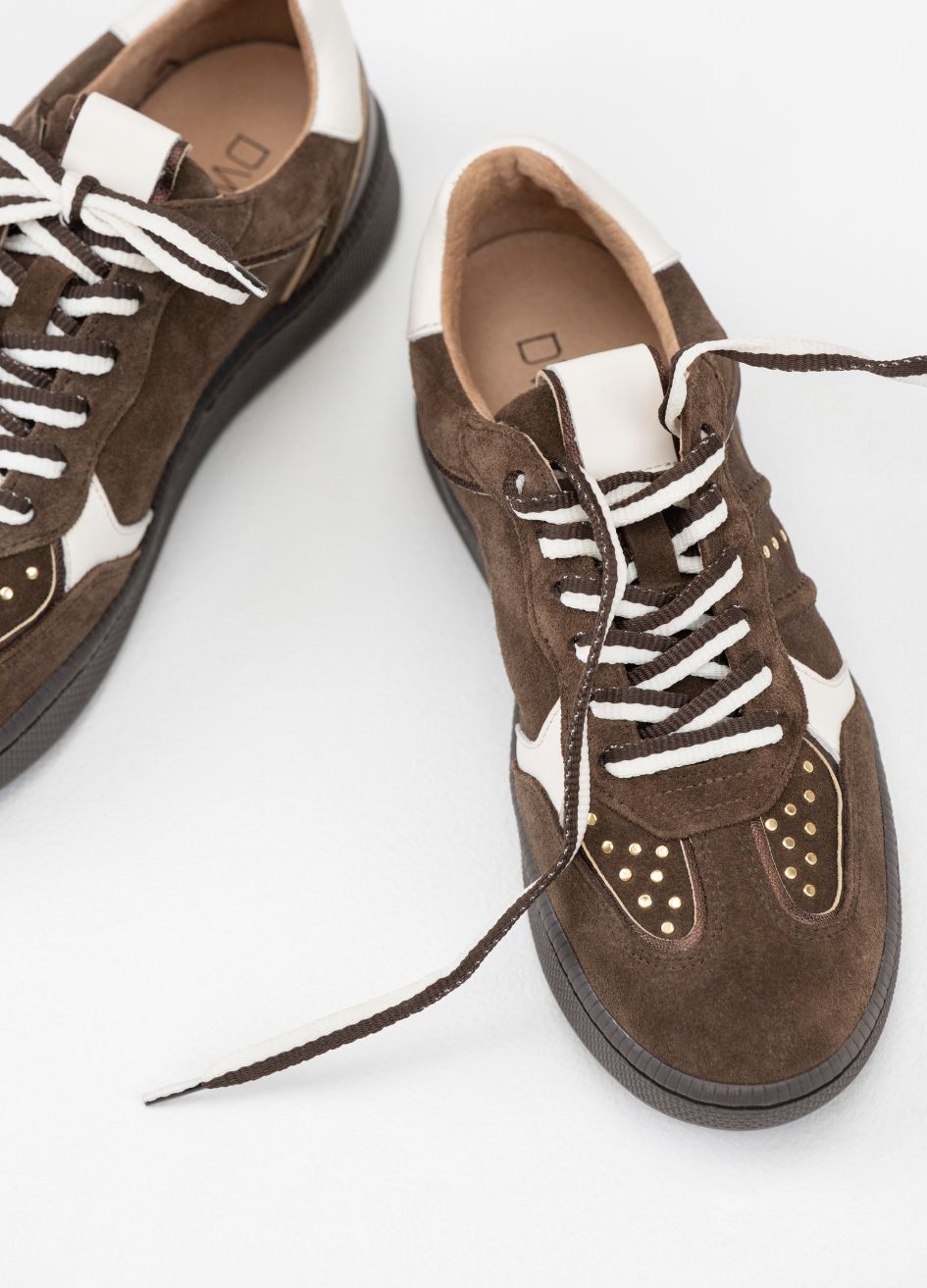 Mirabel brown/off white met studs DWRS