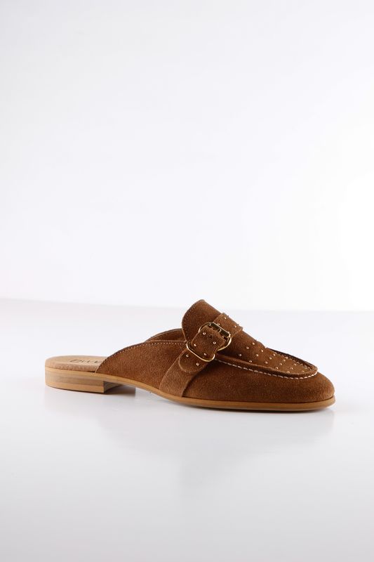 DWRS Jasper loafer suede met gouden studs