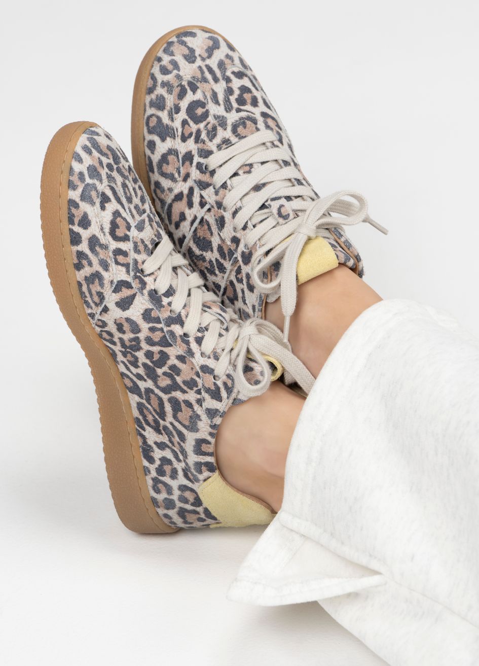 DWRS Poona sneaker leopard butter yellow DWRS Poona sneaker leopard butter yellow