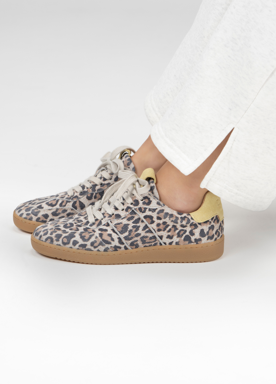 DWRS Poona sneaker leopard butter yellow