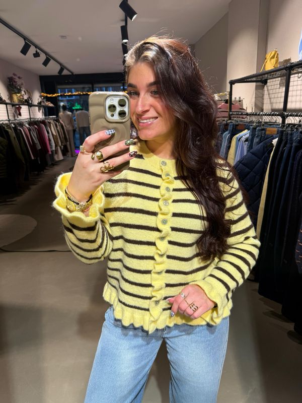 Puck vest butteryellow/brown