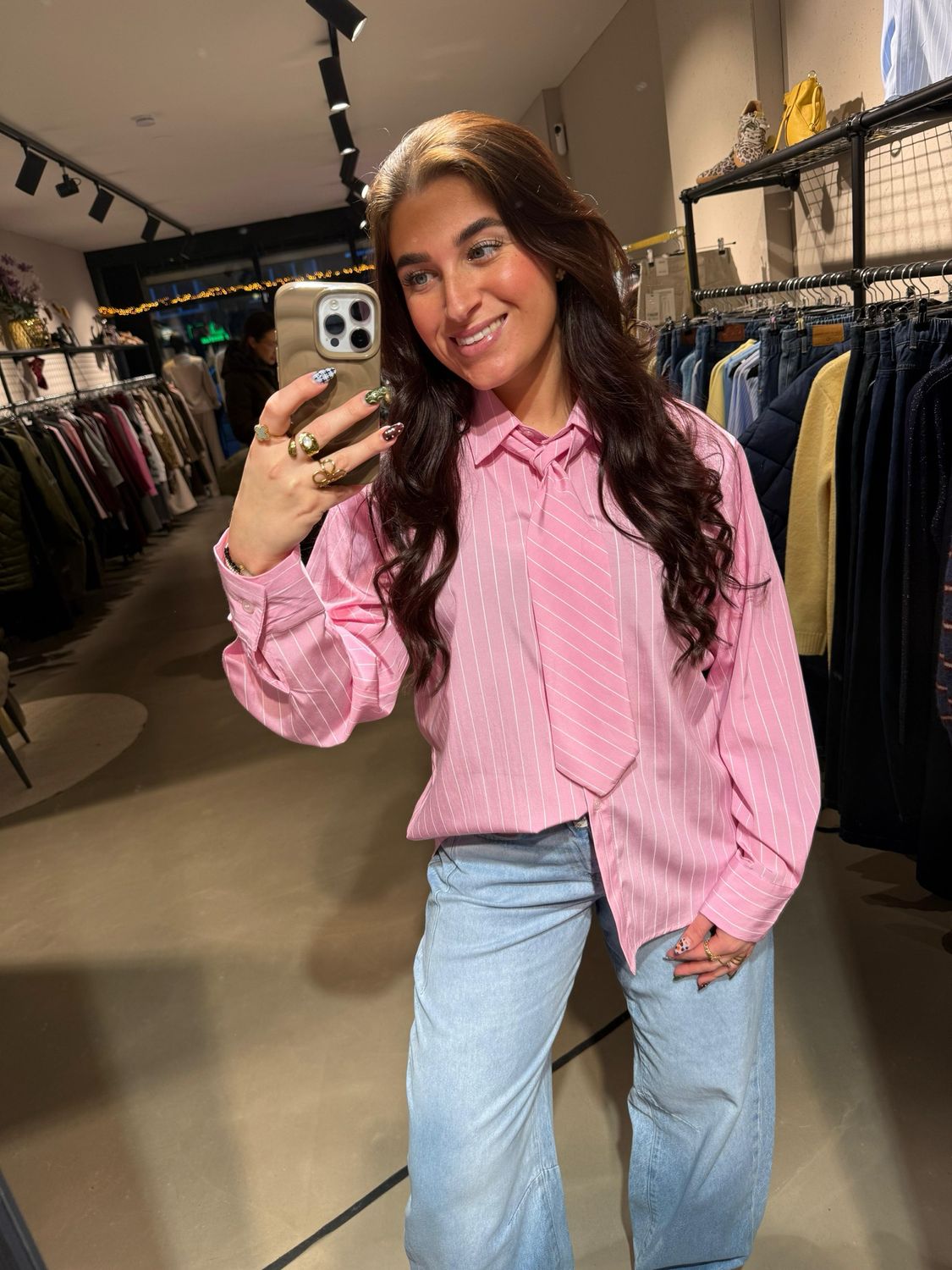 Mabel blouse met stropdas