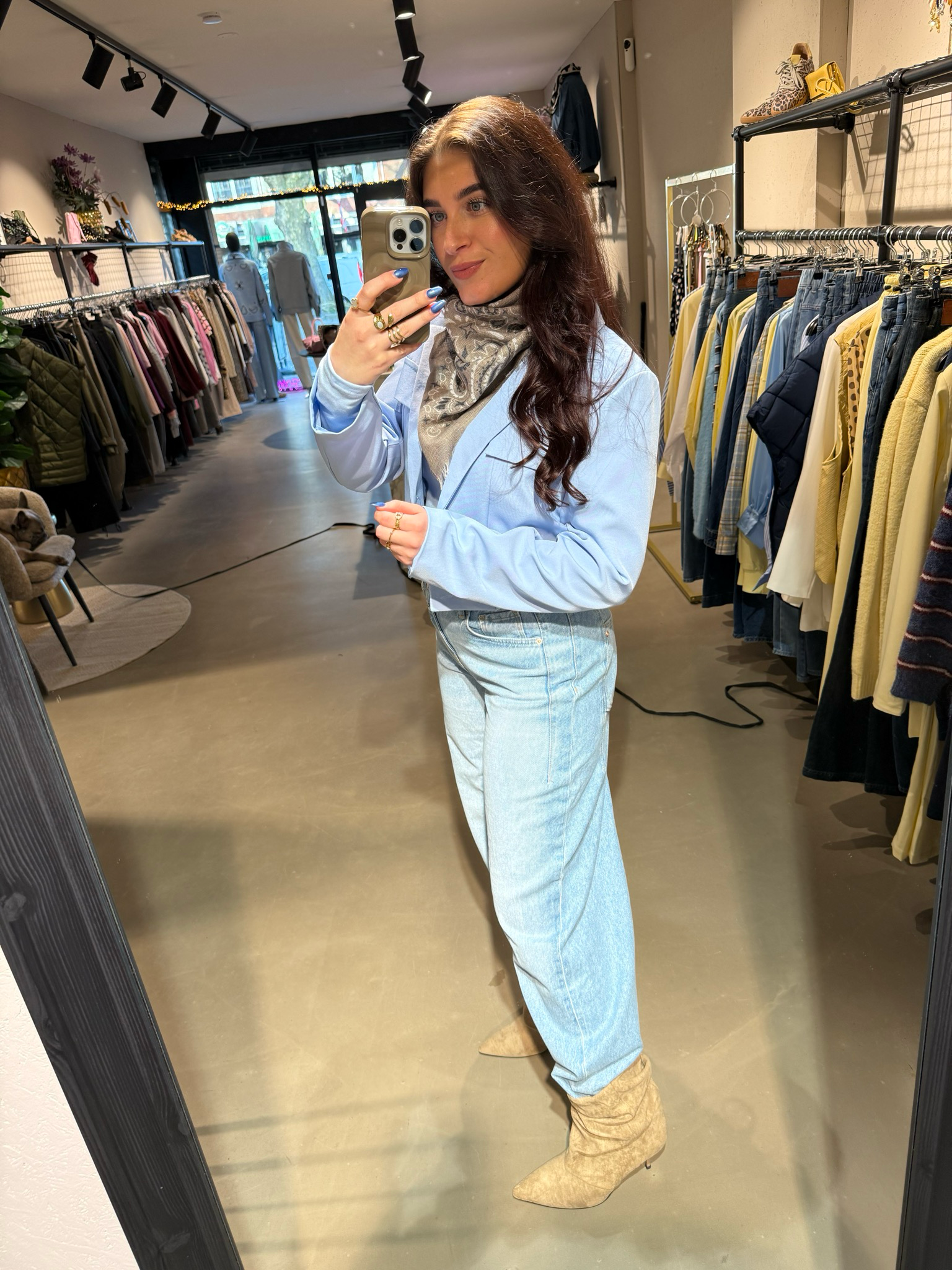 Puck korte blazer baby blue