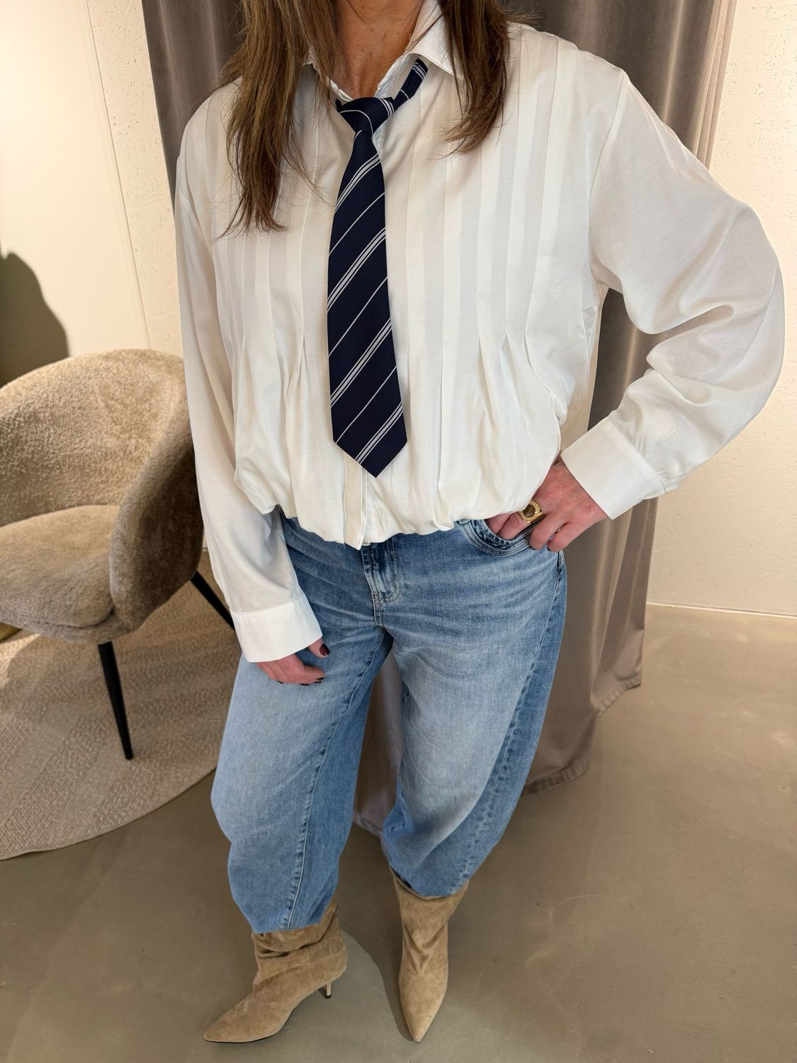 Karin stropdas donkerblauw