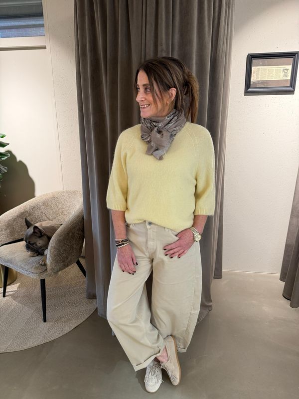 Naomi knit trui butter yellow
