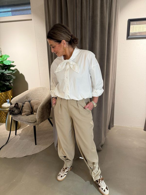 Bo witte strik blouse