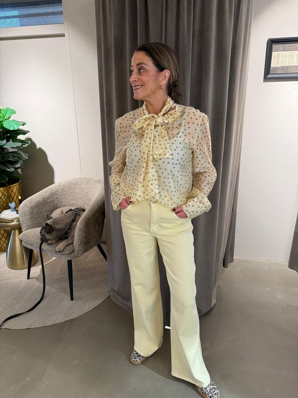 Mia wide leg jeans butter yellow