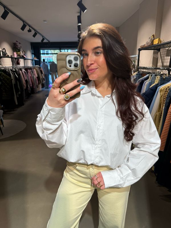 Olivia cropped blouse wit