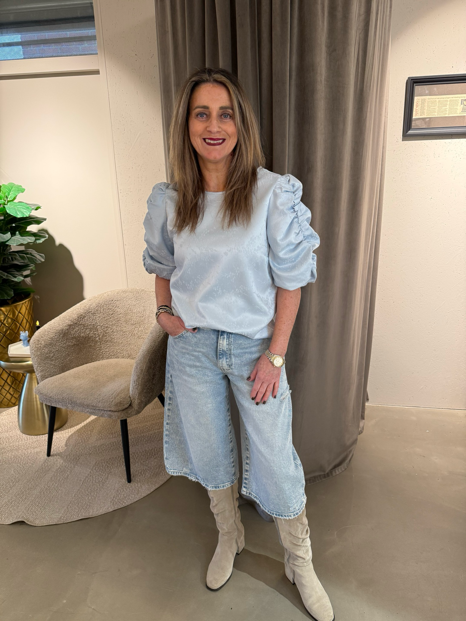 FLURESK Melanie top Light blue