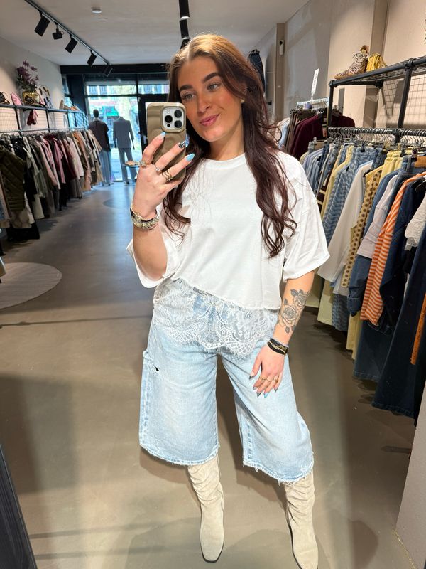 Ivy lace t-shirt white