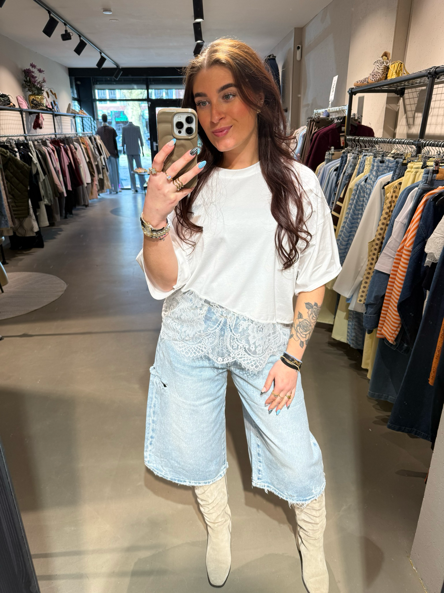 Ivy lace t-shirt white