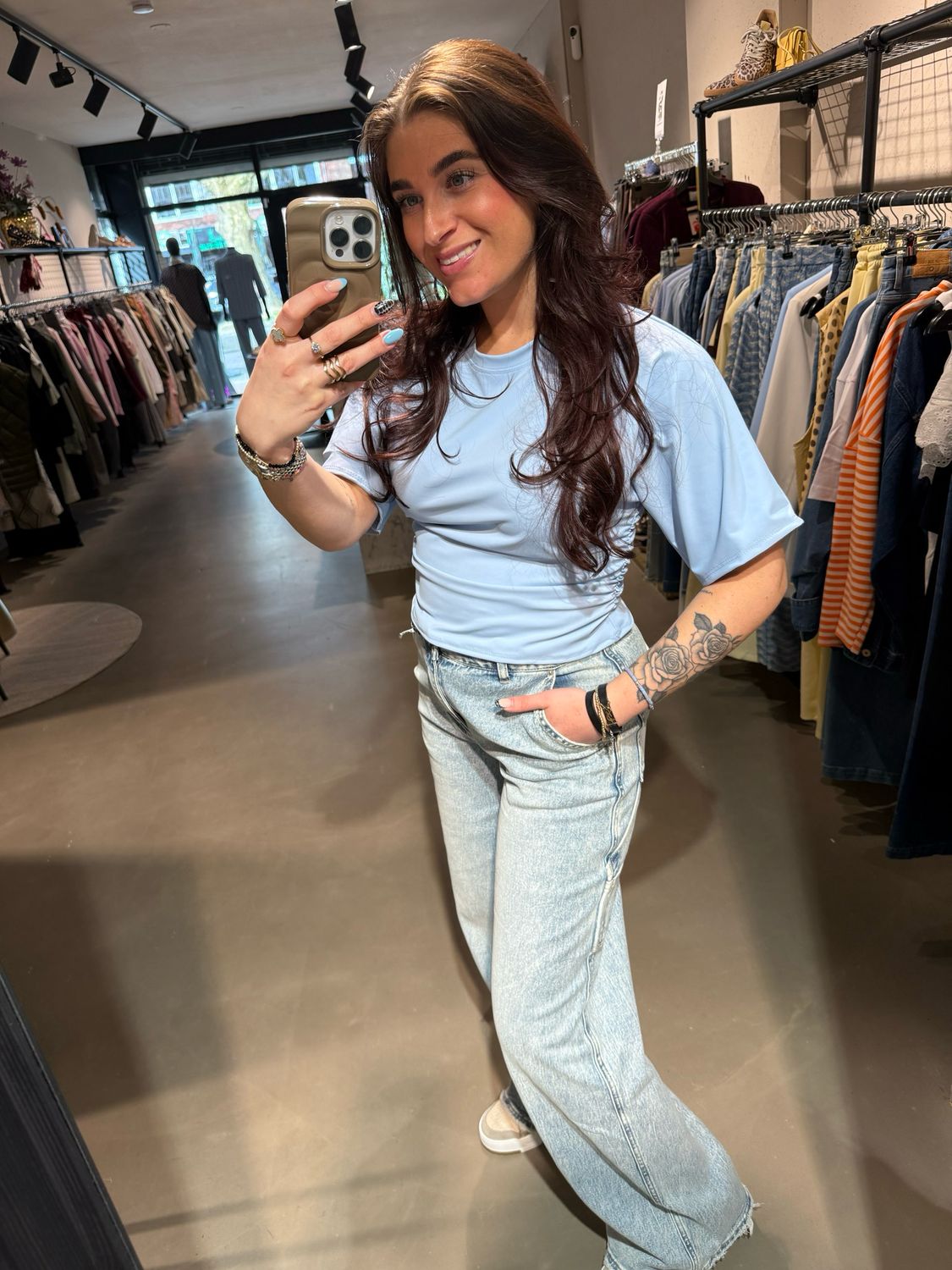 Ella snatched top baby blue