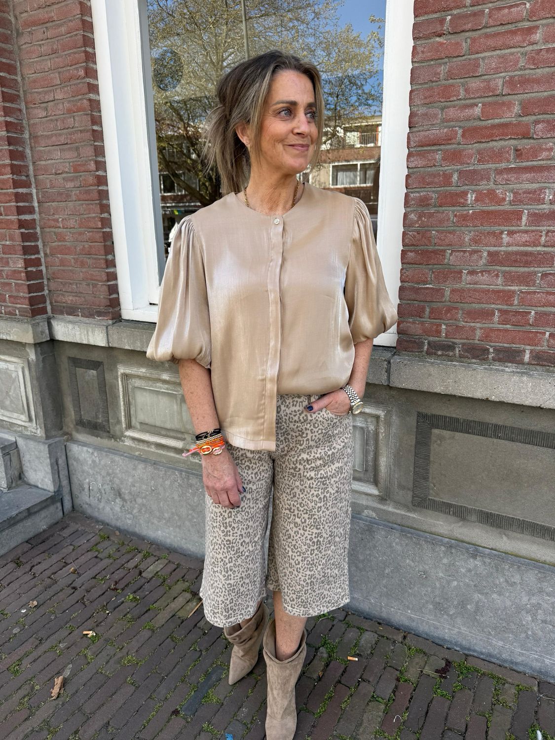 Hannah panter jort/bermuda beige Hannah panter jort/bermuda beige