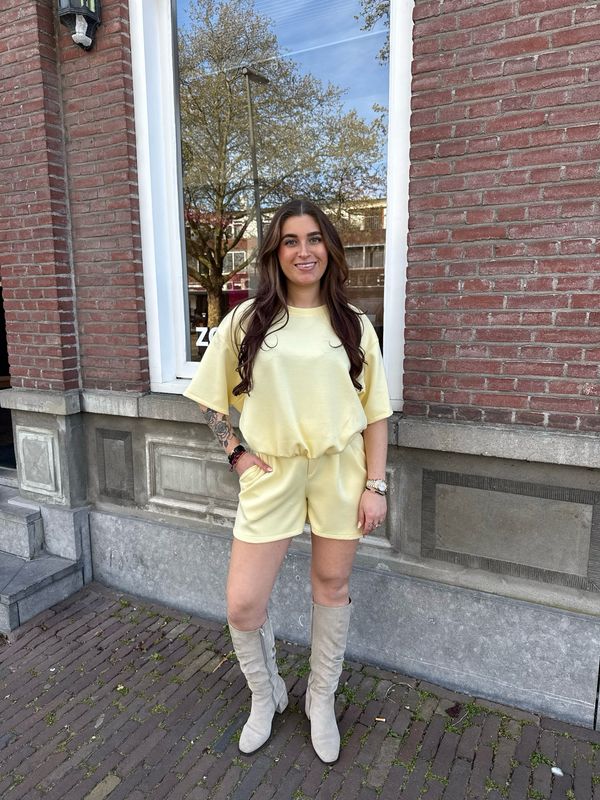 JUNE co-ord comfy set butter yellow