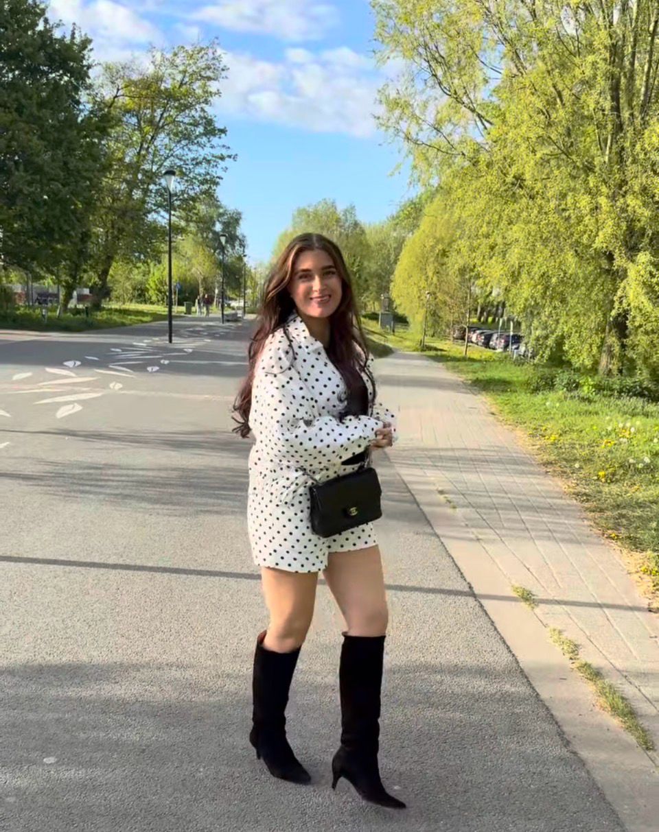 Rosie polka dot white & black co-ord