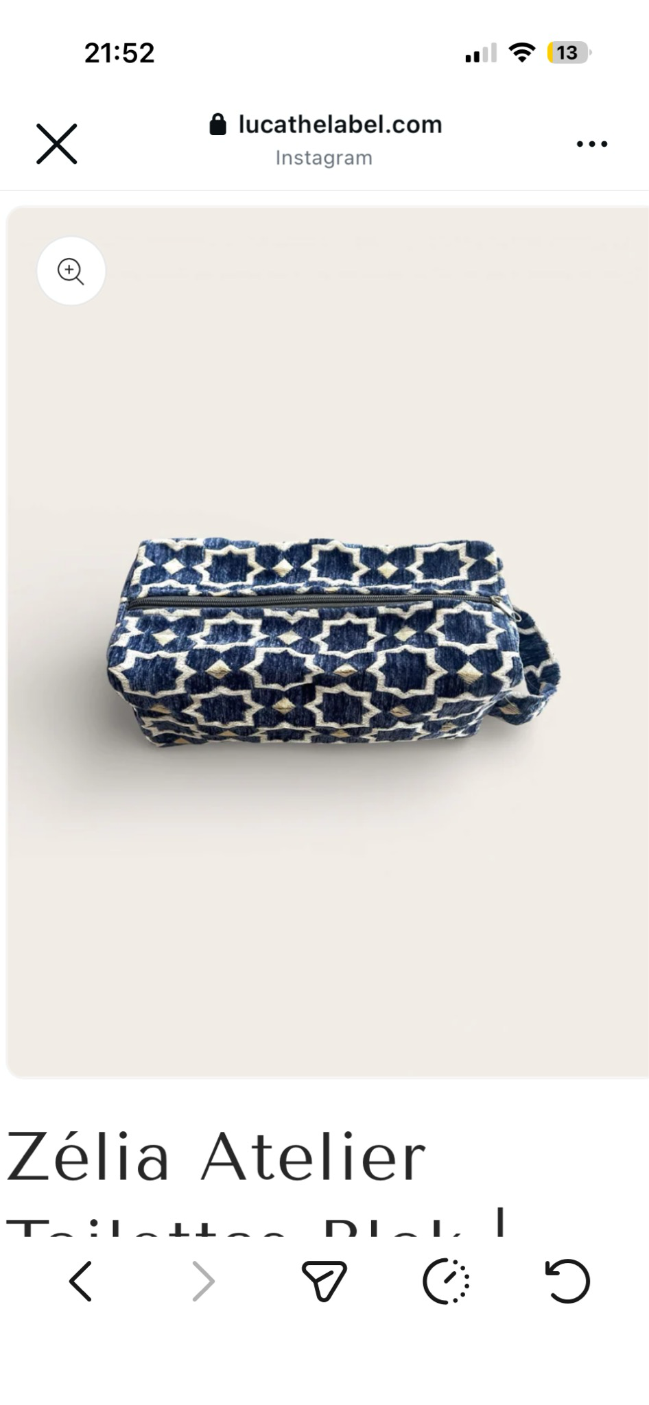 Vera blok toillettas jeans blauw