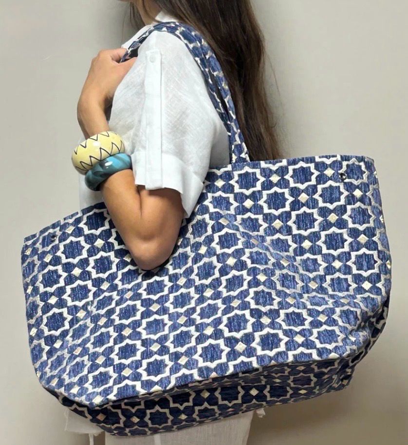 Kelly bag large jeans blauw