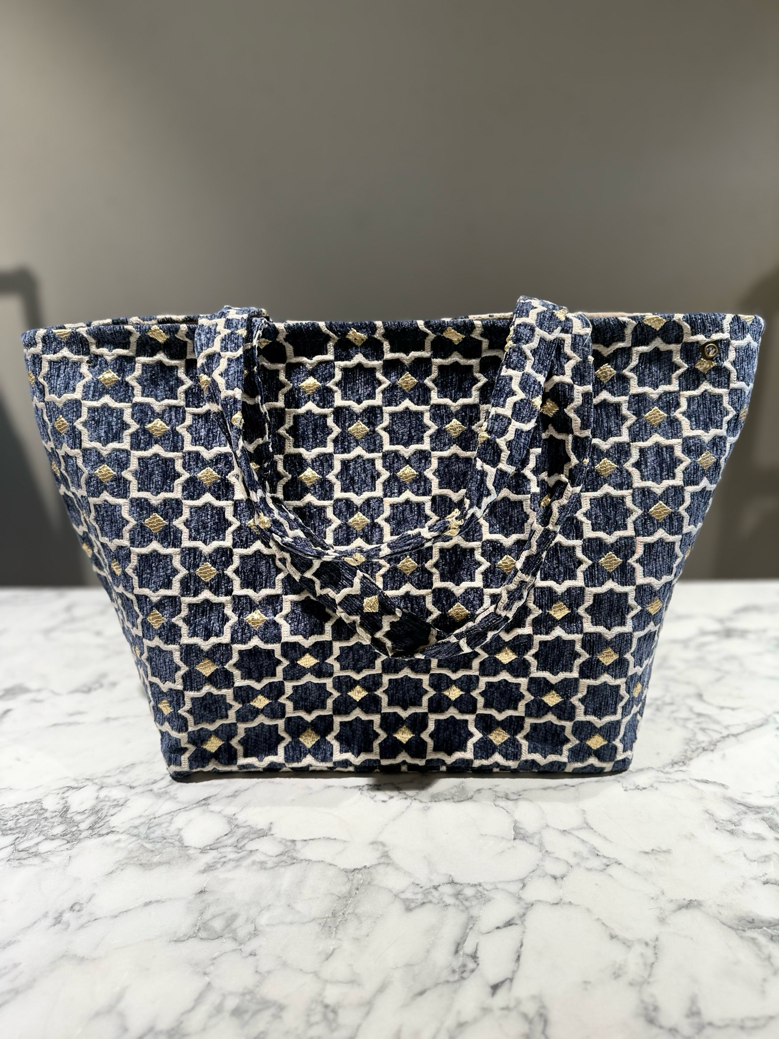 Kelly bag large jeans blauw