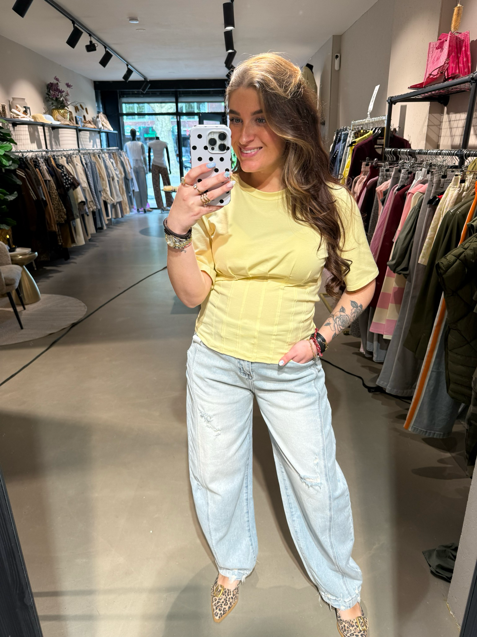 Ayla corset t-shirt yellow