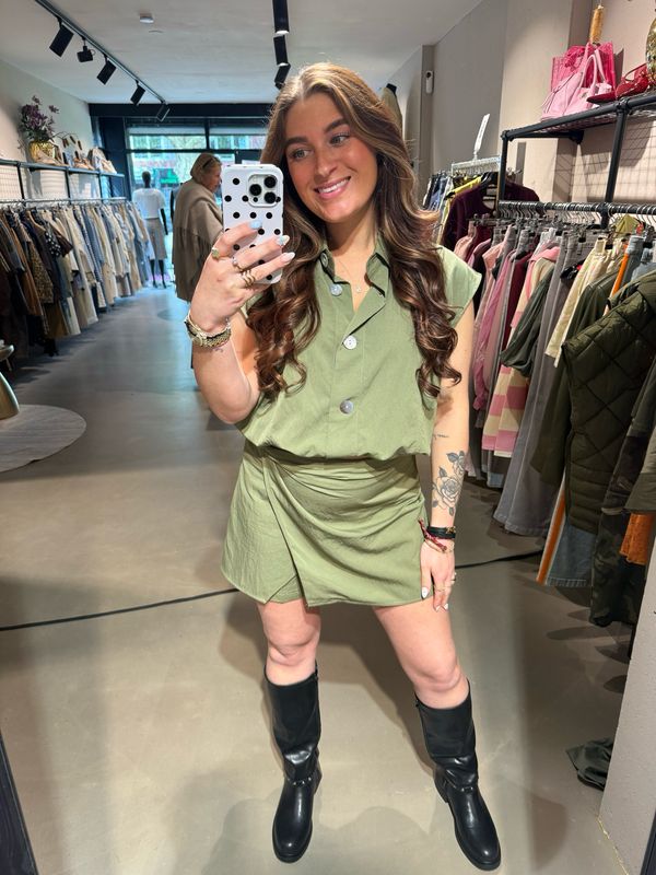 Babs  co-ord set army green