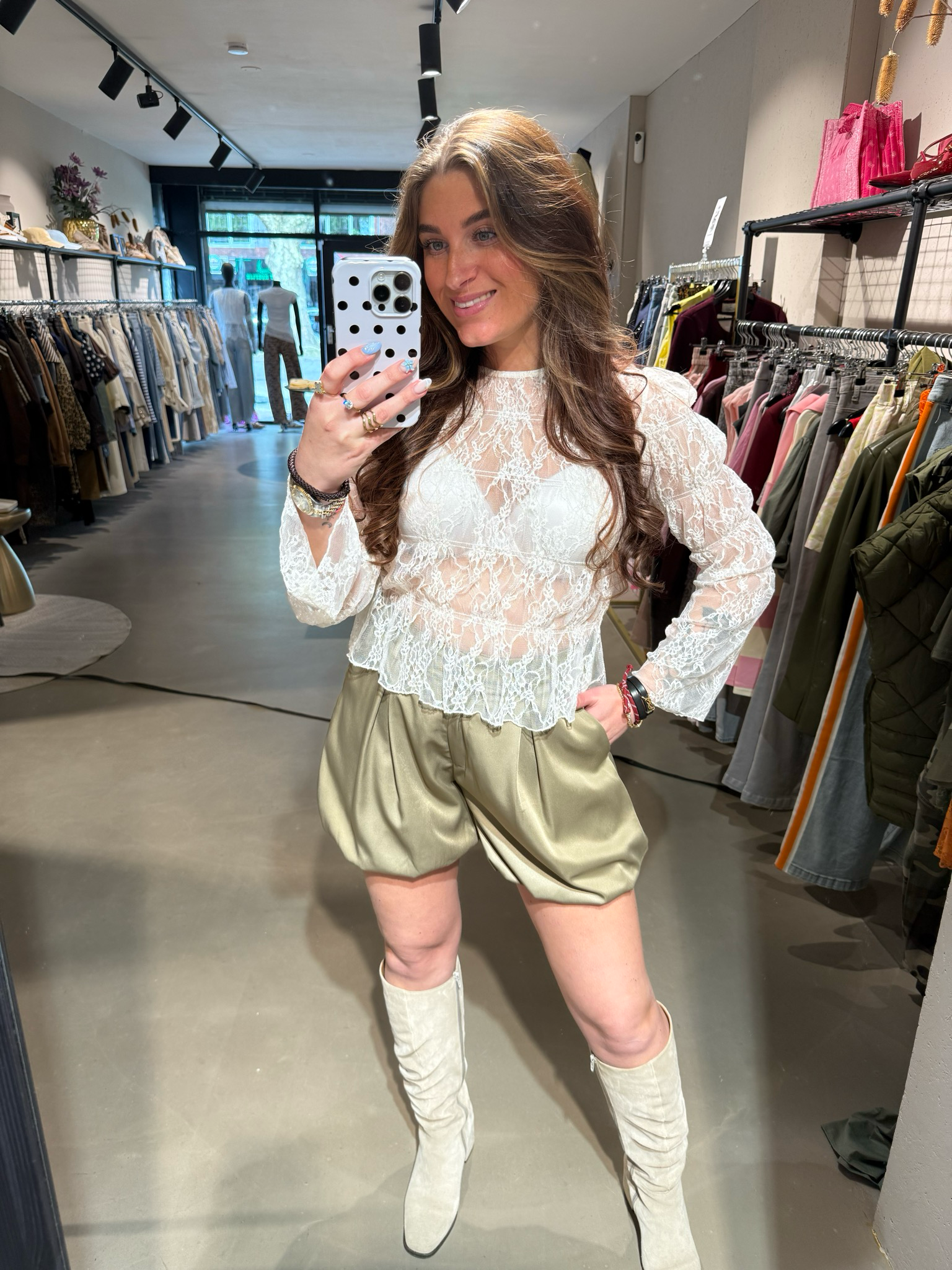 Jolie lace longsleeve off-white