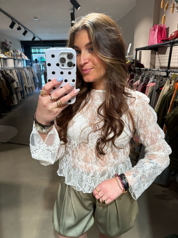 Jolie lace longsleeve off-white