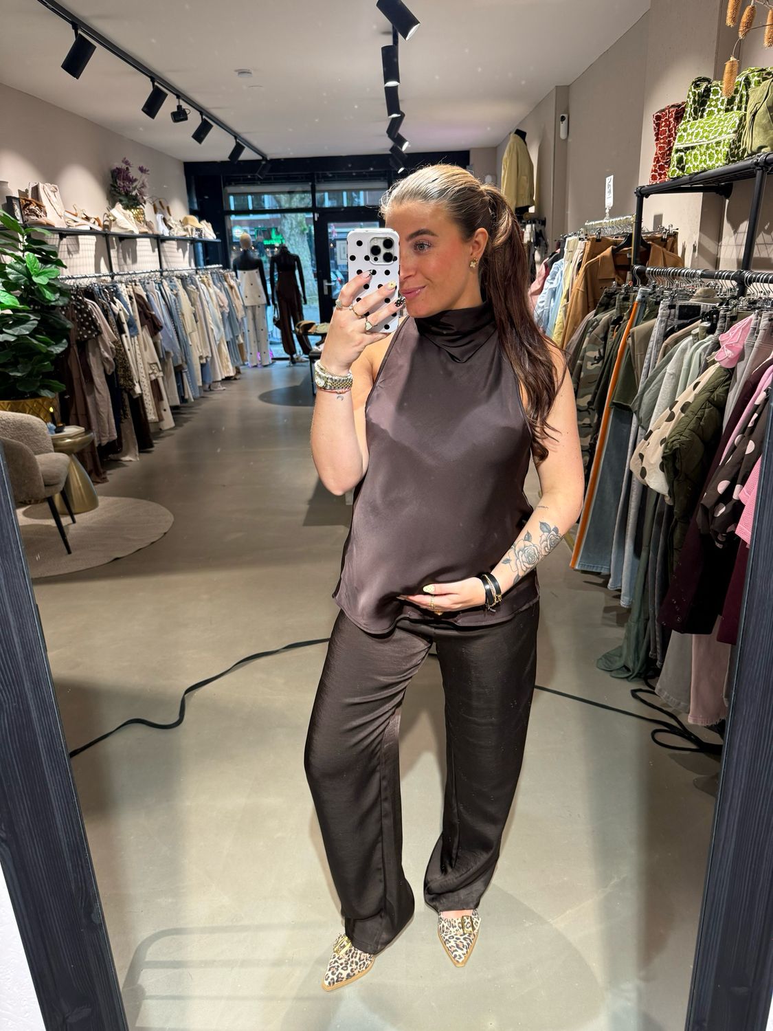 AMBIKA Isabel co-ord set chocolate brown