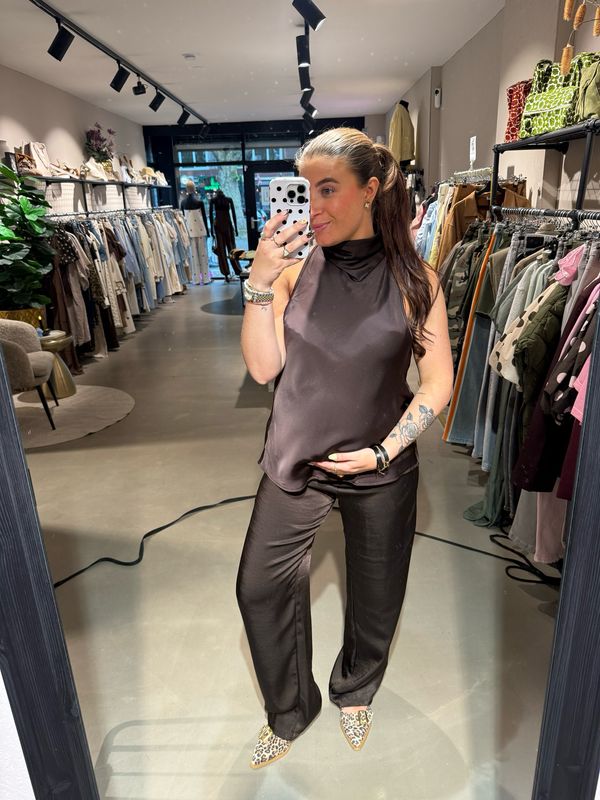 AMBIKA Isabel co-ord set chocolate brown