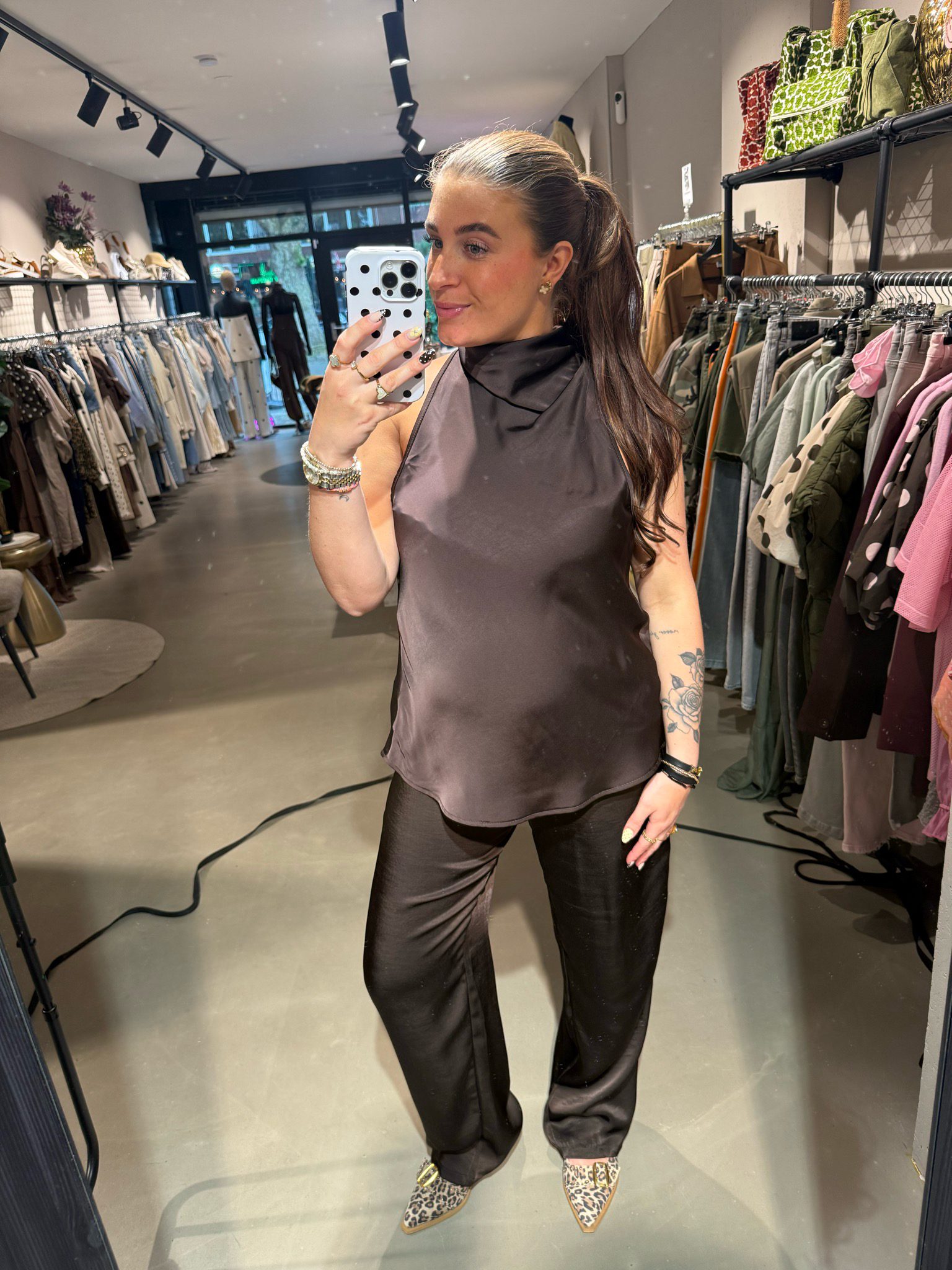 AMBIKA Isabel co-ord set chocolate brown