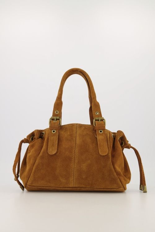 Reva small suede tas cognac Reva small suede tas cognac