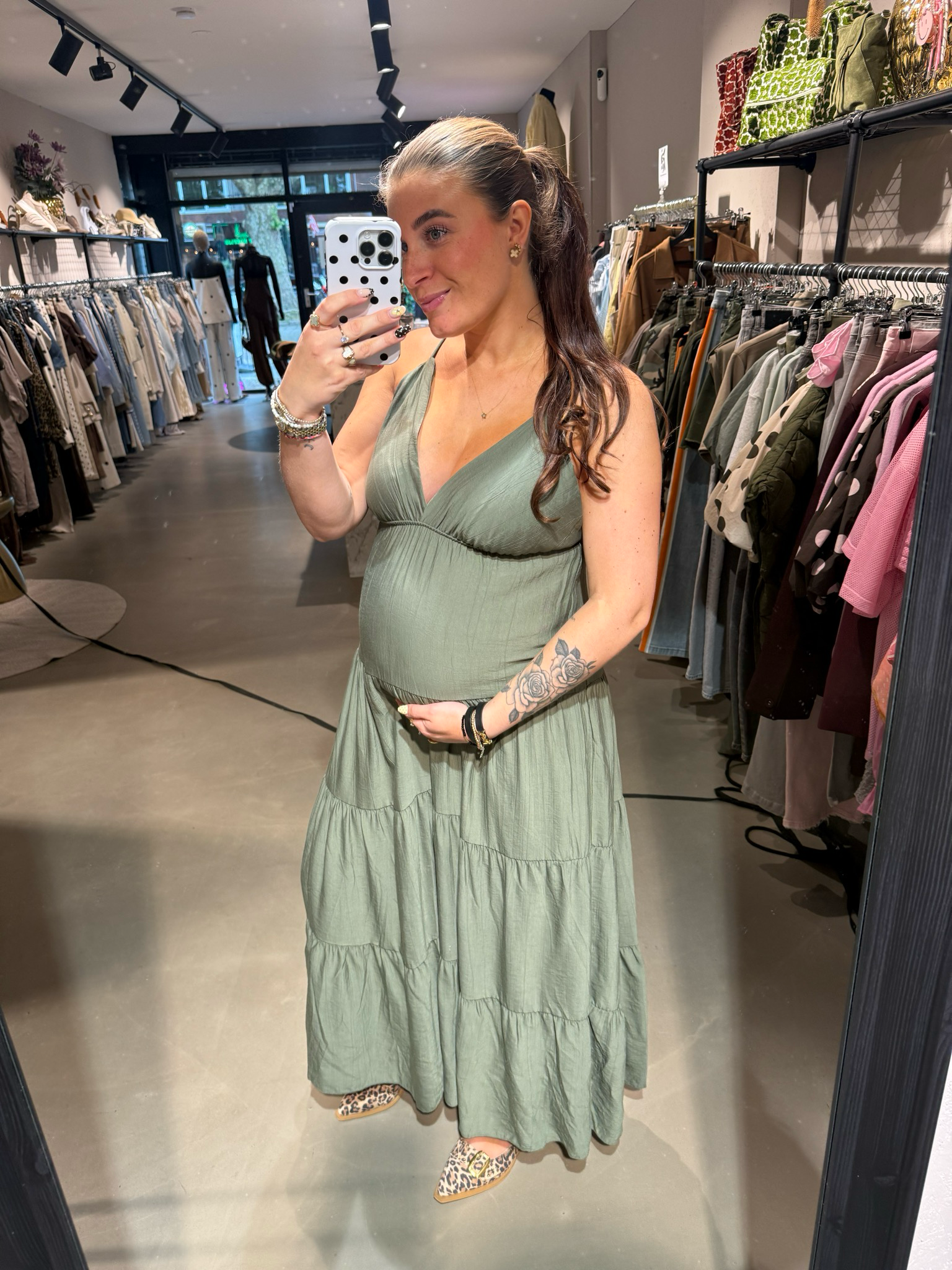Thea summerdress army green