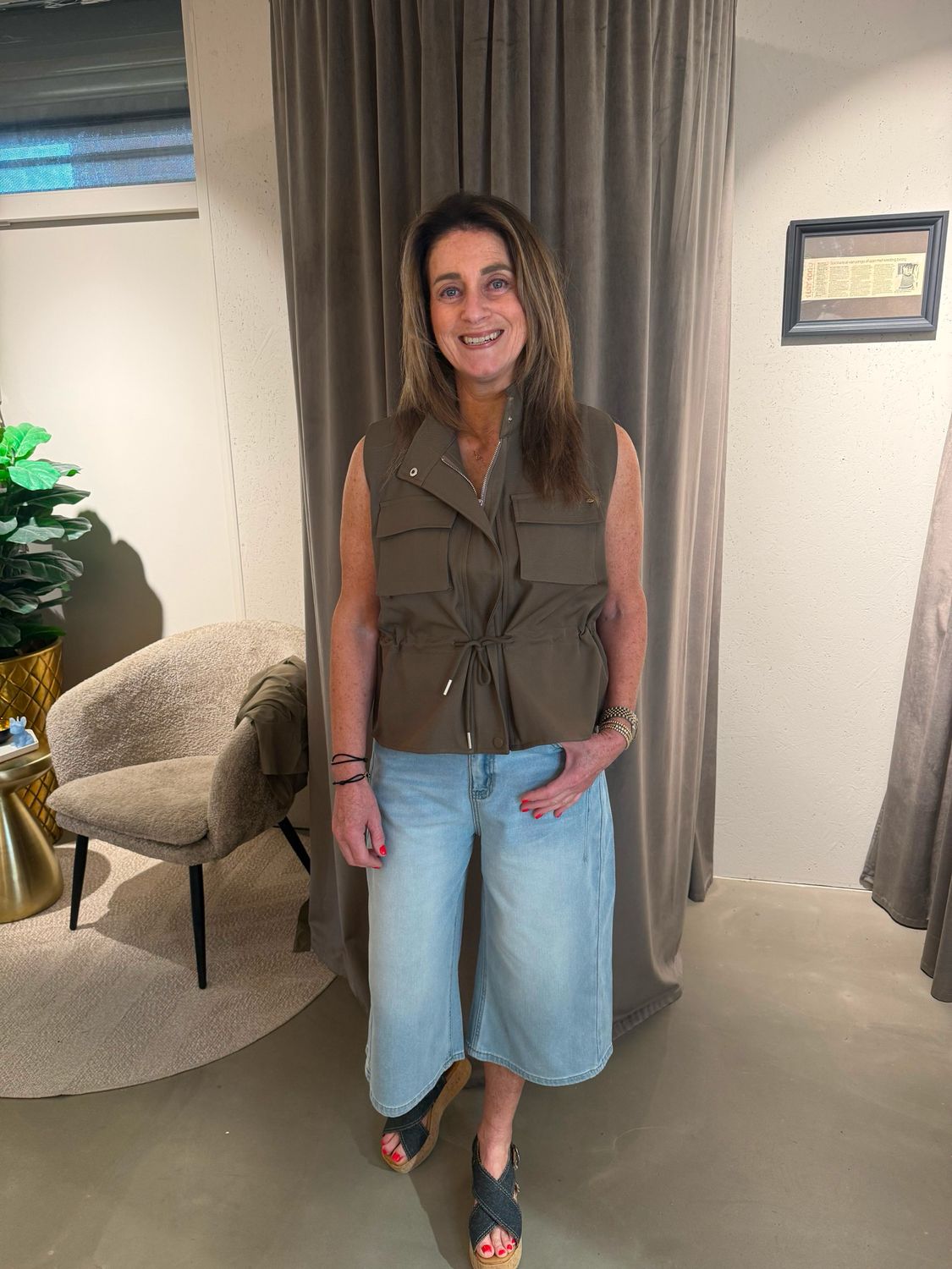 AMBIKA Aleid gilet coffe